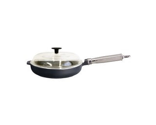 Traktörpanna med glaslock rostfri 24cm