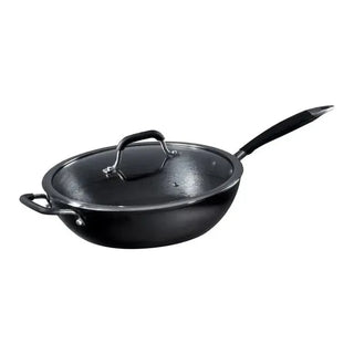 Traktörpanna med glaslock Stål/silikon 28 cm